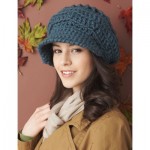 Slouchy Peaked Hat Free Crochet Pattern