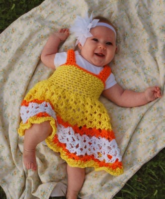 Sunshine and Marmalade crochet baby dress