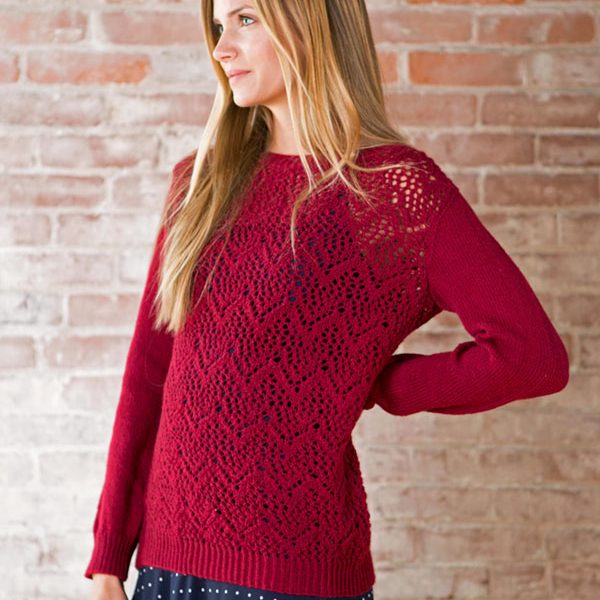 Winifred – Chevron Lace Sweater Knitting Pattern