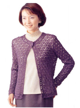 One Button Lacy Cardigan