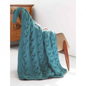 freen knitting pattern for a chunky cable afghan blanket
