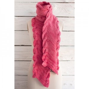 Manos del Uruguay Bias Scarf with Ribbed Cables