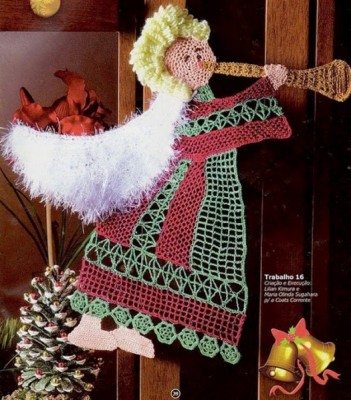 Angel with white wings crochet pattern free