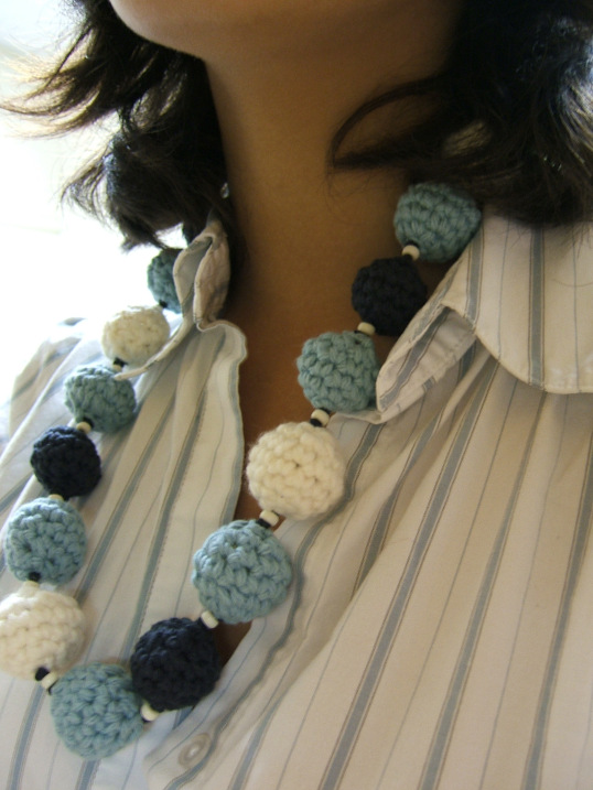 Crocheted Balls Necklace