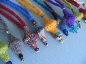 Felted Lantern Necklace