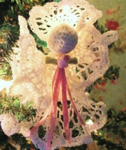 Victorian Vintage Angel Christmas Ornament