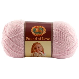 Lion Brand Yarn 550-101A Pound of Love Yarn, Pastel Pink