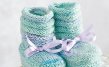 My first Regia – Free Baby Booties Knitting Pattern