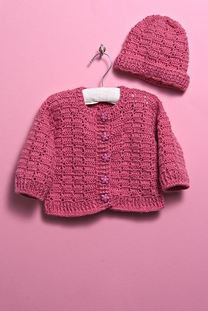 Free Crochet Pattern for a Baby Sweater and Hat