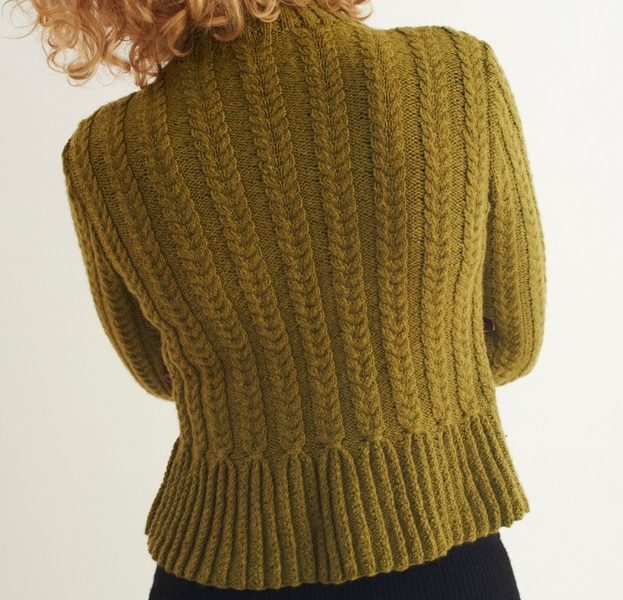 Blacker Swan Peplum Cardigan Free Knitting Pattern