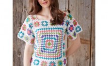 7o’s Granny Square Crochet Sweater Pattern