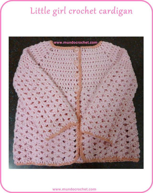 Little girl crochet cardigan: Free pattern and Tutorial