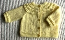 Eyelet Yoke Baby Cardigan