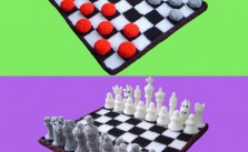 Knitted Chess & Checker Board