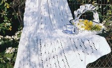 Open Cables Knit Afghan