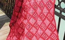 Pink paradise throw – free crochet throw pattern