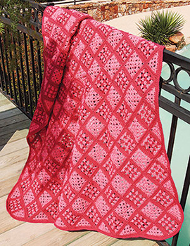Pink paradise throw - free crochet throw pattern