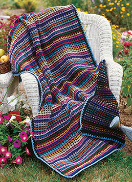 Reversible Rainbow - Free Crochet Blanket