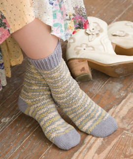 River Moss - Free Crochet Sock Pattern