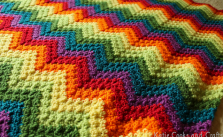 Rumpled Ripple Rainbow Baby Afghan