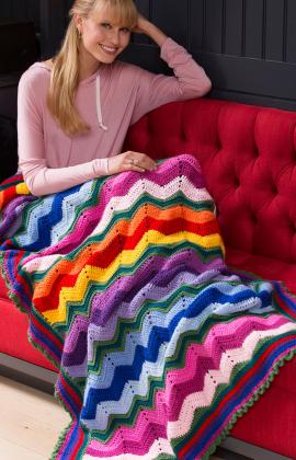 Stunning Rippling Throw - Free Crochet