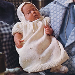 Free Knitting Pattern for a Baby Christening Dress