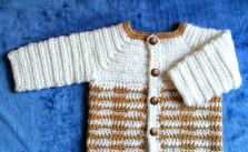 Crochet Unisex Baby Sweater “Heartbeat”- Free Crochet Pattern with Tutorial