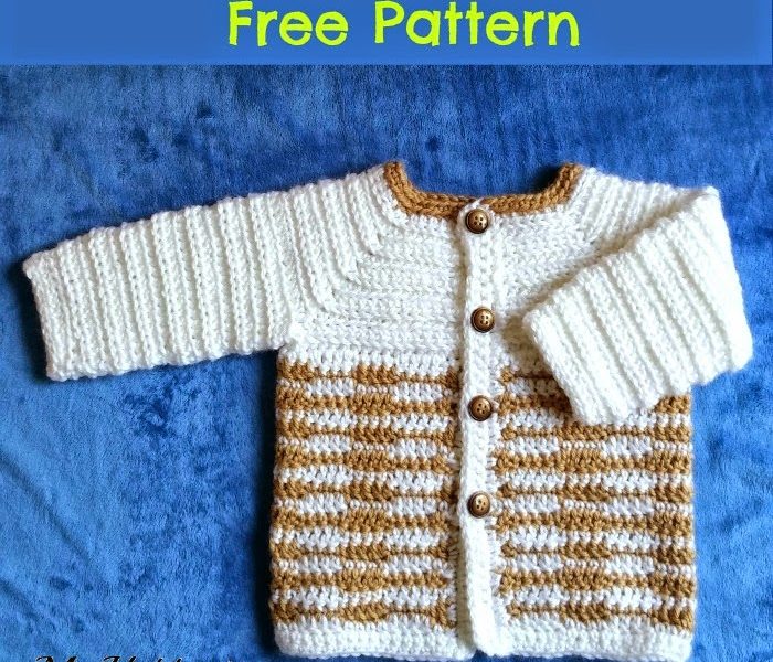 Crochet Unisex Baby Sweater “Heartbeat”- Free Crochet Pattern with Tutorial