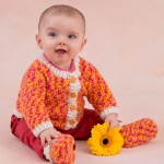 Happy Girl Cardigan and Booties - Free Crochet Pattern