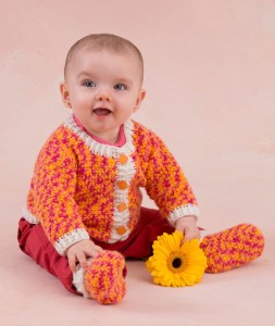 crochet cardi and booties