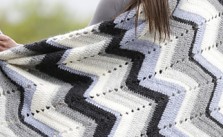 Snowy Field Crochet Blanket