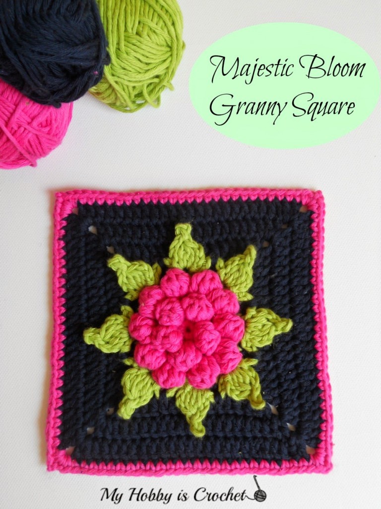 Majestic Bloom Granny Square Free Crochet Pattern with Tutorial