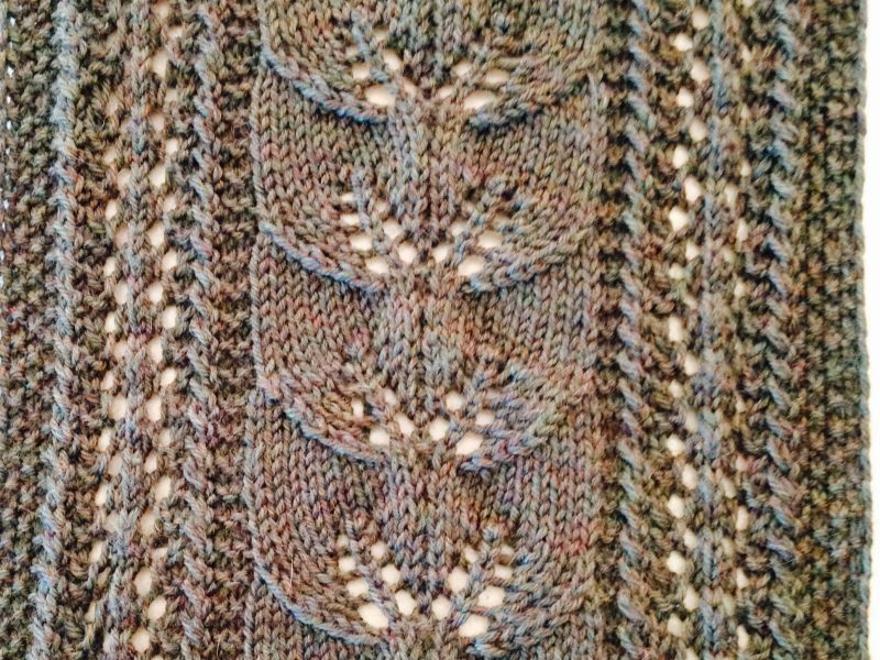 Climbing Leaf Scarf Free Knitting Pattern