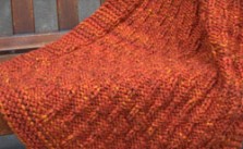 Encore Mega Colorspun Vertical Lines Throw Knitting Pattern