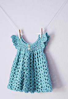 Angel Wing Newborn Pinafore - Free Crochet Dress