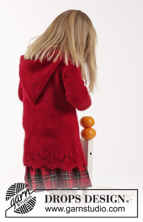 Bright Sally - Kids Lace and Cable Free Knitting Pattern for a Jacket 1