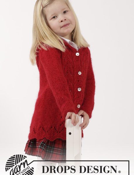 Bright Sally – Kids Lace and Cable Free Knitting Pattern for a Jacket