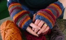 Free Knitting Pattern for Stash-o-motastic Fingerless Mitts or Gloves