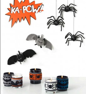 Free Knitting Patterns for Bats, Spiders and Candle Holders