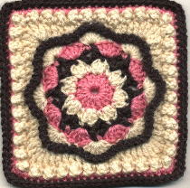 Nosegay Square -  Free Crochet 1