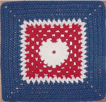Peace, Love and Understanding Free Crochet Square Pattern