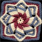 Pinwheel Star - Free Crochet Square