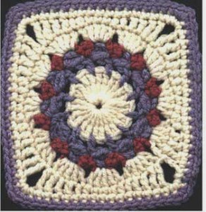 Ring 'O Roses Wreath crochet square