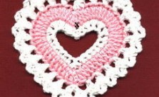 Valentine Coaster – crochet pattern