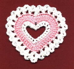 Valentine Coaster - crochet pattern