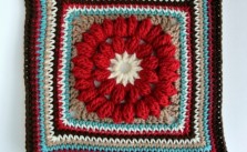 Whimsical Penelope’s Merry-Go-Round beautiful 12″ granny square – Free Crochet