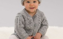 Aran Stitch Cardigan & Hat – Free Crochet Pattern