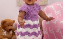 Chevron Chic Baby Dress – Free Crochet Pattern