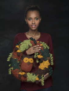 Halloween Wreath - Free Knitting Pattern