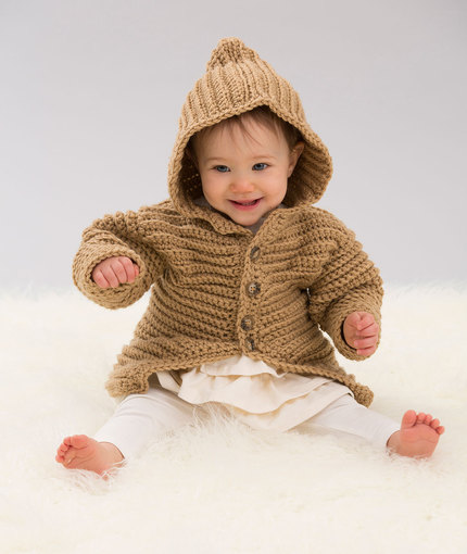 Hooded Playful Cardi - Free Crochet for Baby
